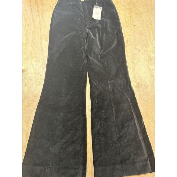 Seven For All Mankind 29 MODERN DOJO VELVET TROUSER Black NWTs $209 Italian - Picture 1 of 7